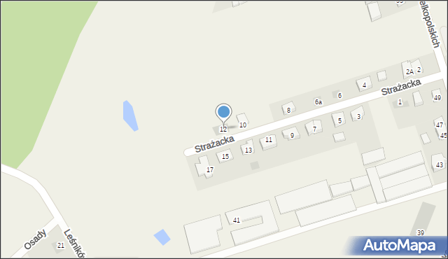 Włoszakowice, Strażacka, 12, mapa Włoszakowice