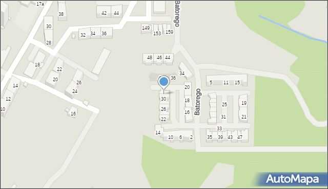 Wodzisław Śląski, Stefana Batorego, 32, mapa Wodzisławia Śląskiego