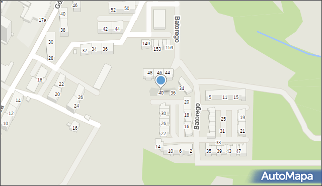 Wodzisław Śląski, Stefana Batorego, 40, mapa Wodzisławia Śląskiego