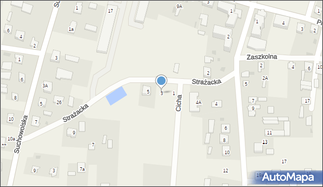 Wohyń, Strażacka, 3, mapa Wohyń