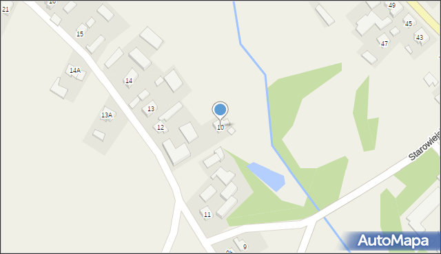 Wojciechów, Starowiejska, 10, mapa Wojciechów