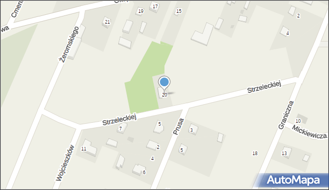 Wojcieszków, Strzeleckiej Wandy, 20, mapa Wojcieszków