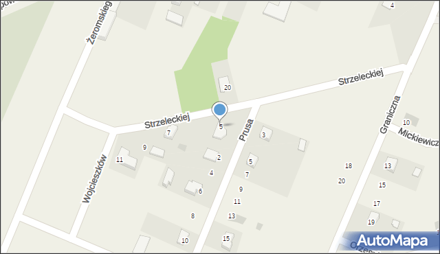 Wojcieszków, Strzeleckiej Wandy, 5, mapa Wojcieszków