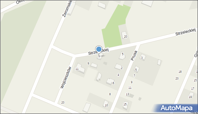 Wojcieszków, Strzeleckiej Wandy, 7, mapa Wojcieszków