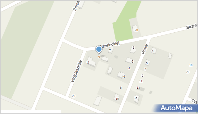 Wojcieszków, Strzeleckiej Wandy, 9, mapa Wojcieszków