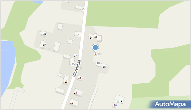 Wojcieszyce, Strzelecka, 20, mapa Wojcieszyce