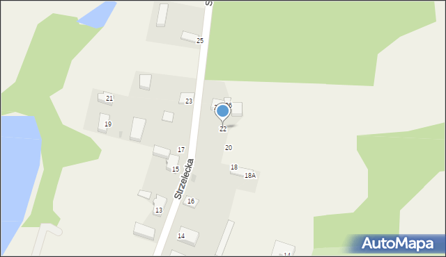 Wojcieszyce, Strzelecka, 22, mapa Wojcieszyce