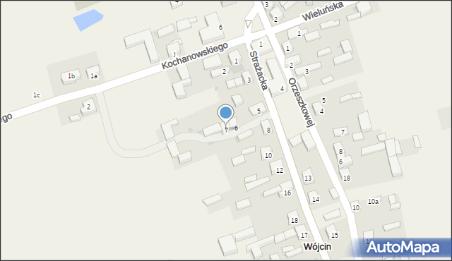 Wójcin, Strażacka, 7, mapa Wójcin