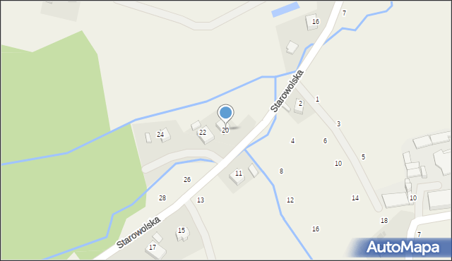 Wola Filipowska, Starowolska, 20, mapa Wola Filipowska