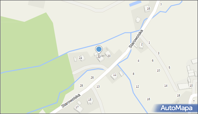 Wola Filipowska, Starowolska, 22, mapa Wola Filipowska
