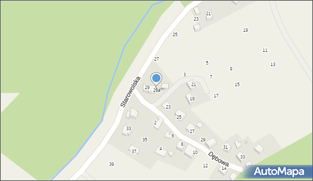 Wola Filipowska, Starowolska, 29a, mapa Wola Filipowska