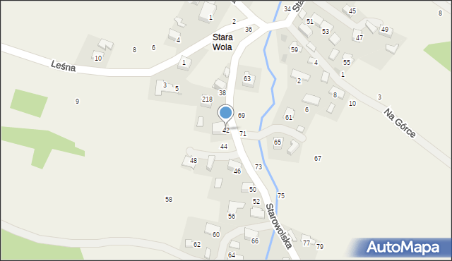Wola Filipowska, Starowolska, 42, mapa Wola Filipowska