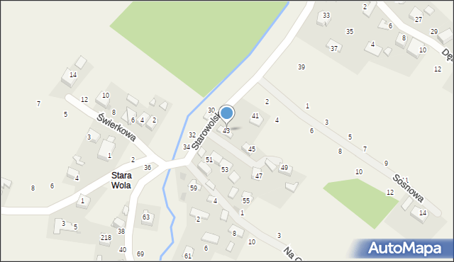 Wola Filipowska, Starowolska, 43, mapa Wola Filipowska