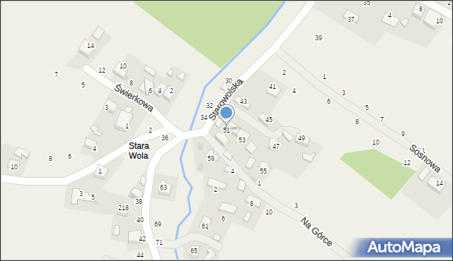 Wola Filipowska, Starowolska, 51, mapa Wola Filipowska