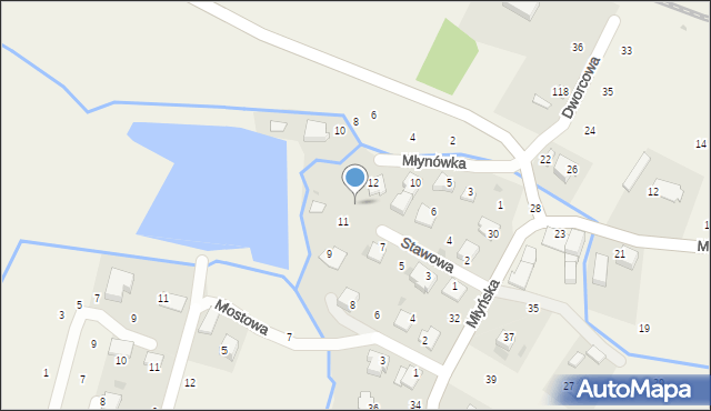 Wola Filipowska, Stawowa, 14, mapa Wola Filipowska