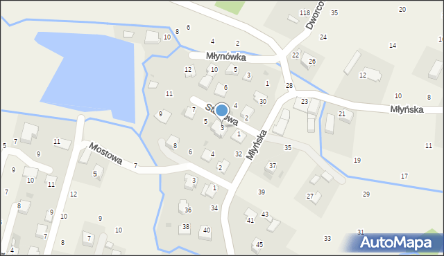 Wola Filipowska, Stawowa, 3, mapa Wola Filipowska