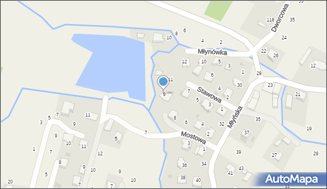 Wola Filipowska, Stawowa, 9, mapa Wola Filipowska