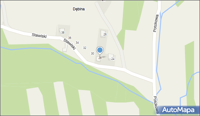 Wola Radziszowska, Stawiski, 28, mapa Wola Radziszowska