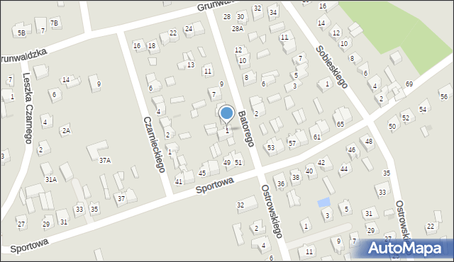 Wolbórz, Stefana Batorego, 1, mapa Wolbórz