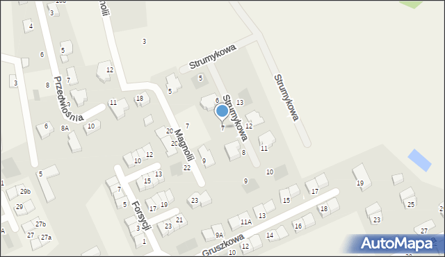 Wołczkowo, Strumykowa, 7, mapa Wołczkowo