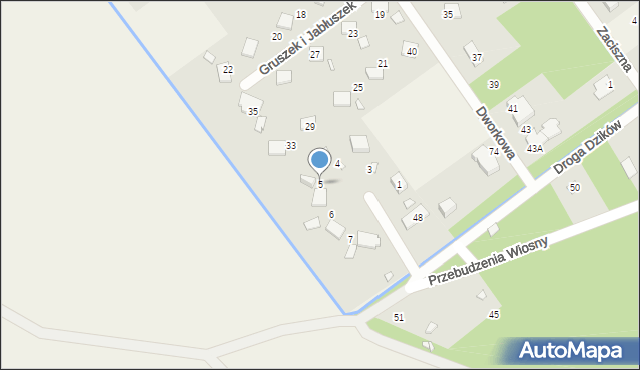 Wólka Kozodawska, Stary Sad, 5, mapa Wólka Kozodawska