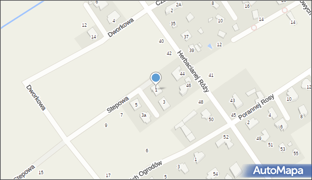 Wólka Kozodawska, Stepowa, 1, mapa Wólka Kozodawska