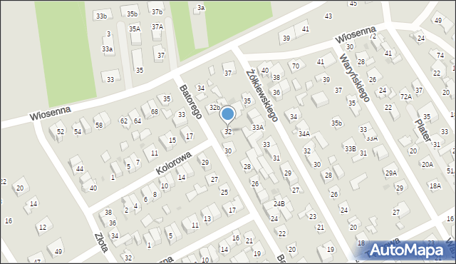 Wołomin, Stefana Batorego, 32, mapa Wołomin