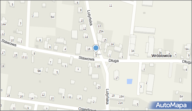 Wróblowice, Stawowa, 2, mapa Wróblowice