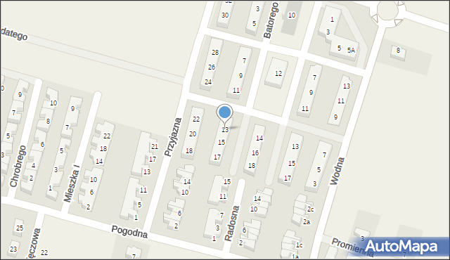 Wróblowice, Stefana Batorego, 13, mapa Wróblowice