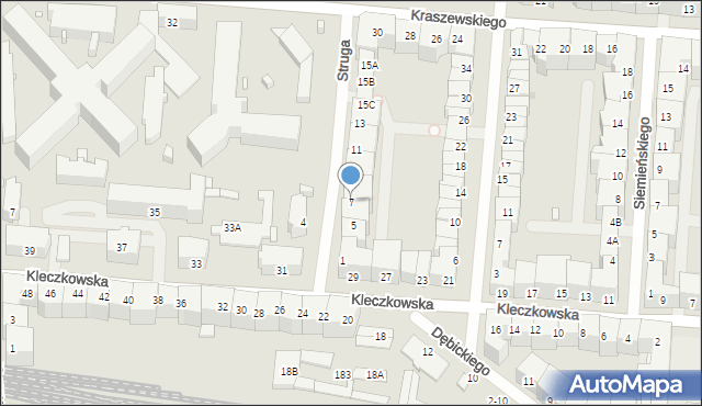 Wrocław, Struga Andrzeja, 7, mapa Wrocławia