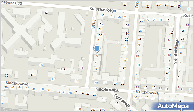 Wrocław, Struga Andrzeja, 9, mapa Wrocławia