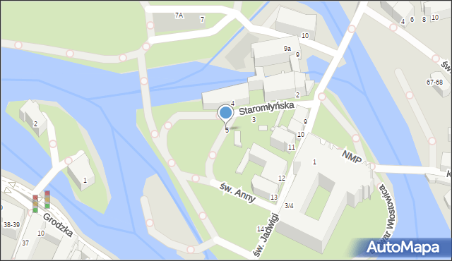 Wrocław, Staromłyńska, 5, mapa Wrocławia