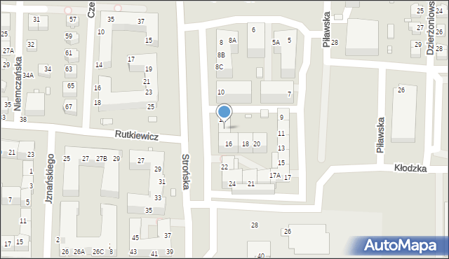 Wrocław, Strońska, 14, mapa Wrocławia