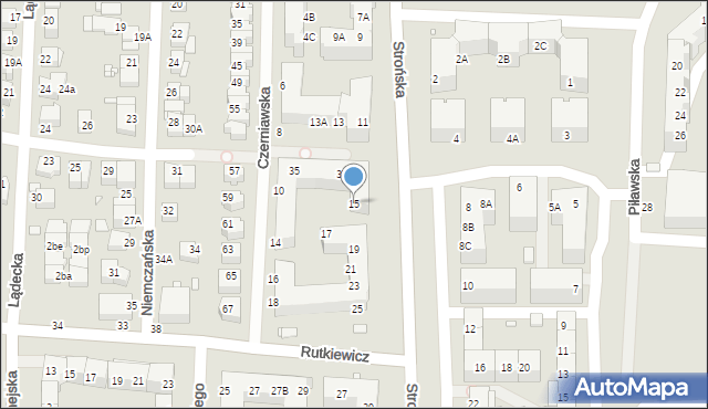 Wrocław, Strońska, 15, mapa Wrocławia