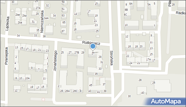 Wrocław, Strońska, 27, mapa Wrocławia