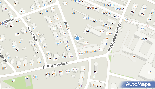 Wrocław, Staffa Leopolda, 1, mapa Wrocławia