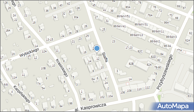 Wrocław, Staffa Leopolda, 12A, mapa Wrocławia