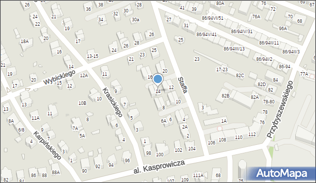 Wrocław, Staffa Leopolda, 14, mapa Wrocławia