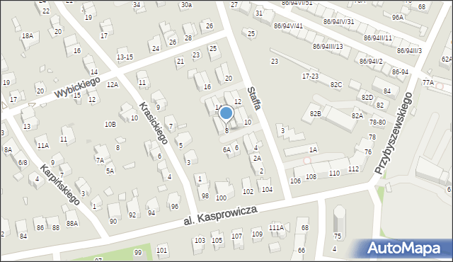 Wrocław, Staffa Leopolda, 8, mapa Wrocławia