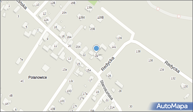 Wrocław, Starościńska, 24, mapa Wrocławia