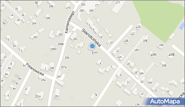 Wrocław, Starościńska, 3, mapa Wrocławia