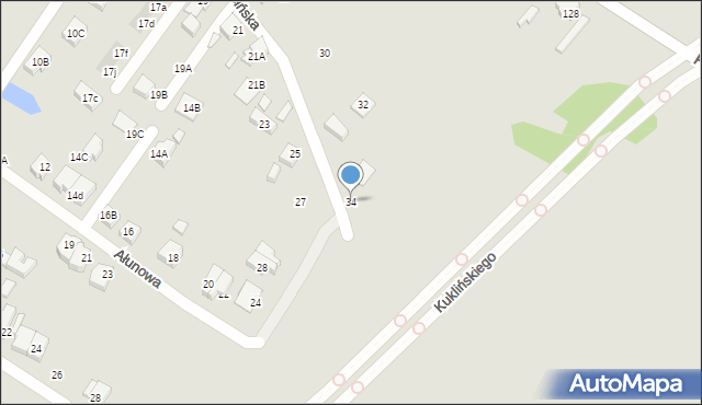 Wrocław, Starościńska, 34, mapa Wrocławia