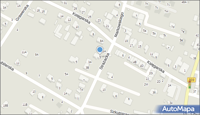 Wrocław, Strażacka, 3, mapa Wrocławia