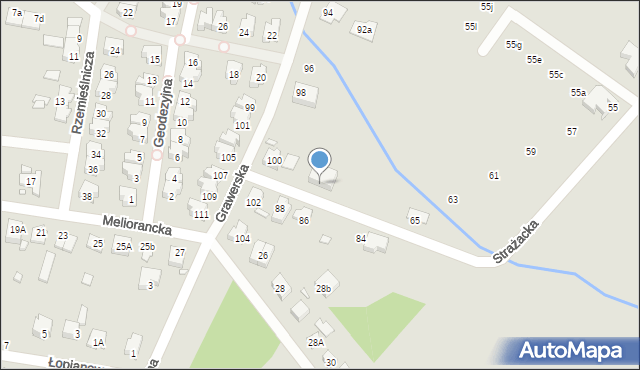 Wrocław, Strażacka, 71, mapa Wrocławia