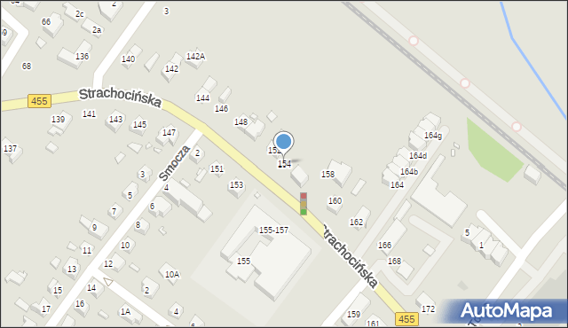 Wrocław, Strachocińska, 154, mapa Wrocławia