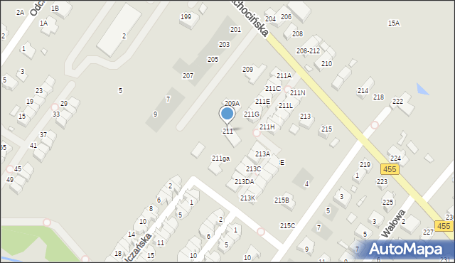 Wrocław, Strachocińska, 211, mapa Wrocławia
