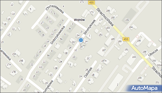 Wrocław, Strumykowa, 1b, mapa Wrocławia