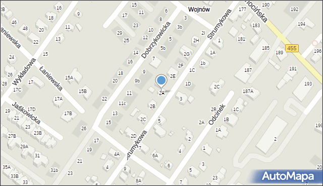 Wrocław, Strumykowa, 2A, mapa Wrocławia