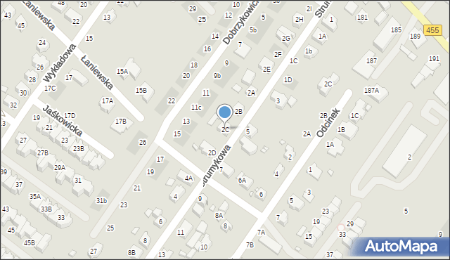 Wrocław, Strumykowa, 2C, mapa Wrocławia