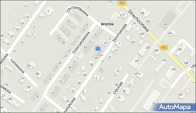Wrocław, Strumykowa, 2fa, mapa Wrocławia